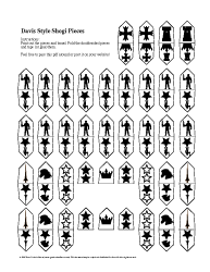 Shogi Pieces Davis Style Black and White