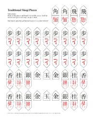 Shogi Pieces Traditional
